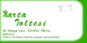 marta toltesi business card